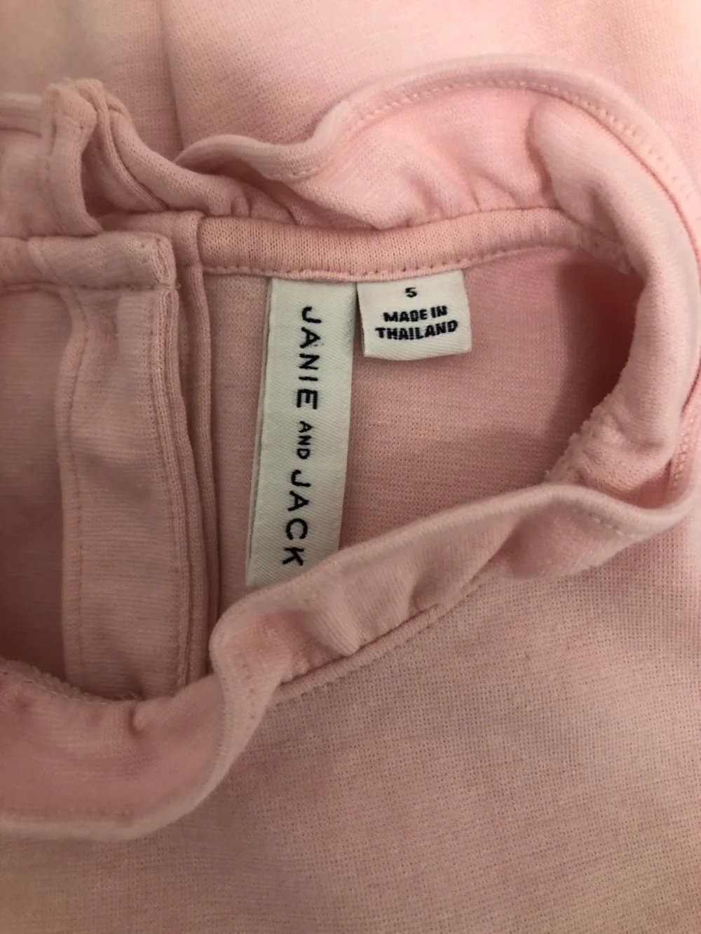 Janie & Jack Pink Double Bow Ponte Ruffle Dress Size 5 EUC